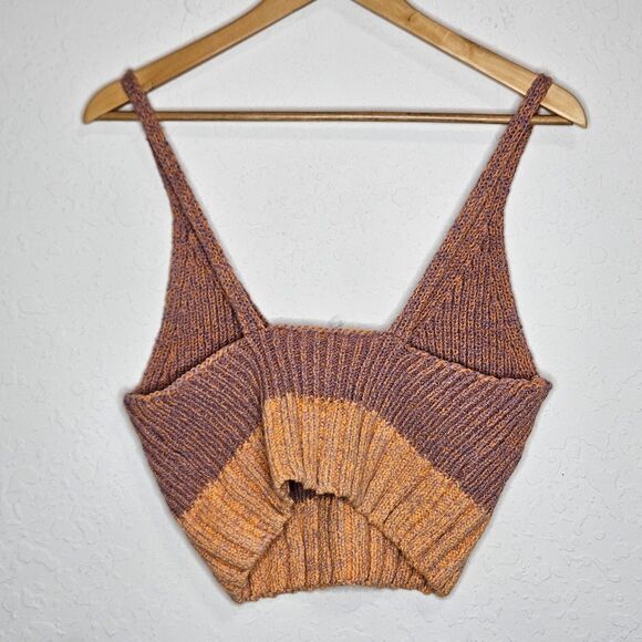 Intimately Free Free People Knit Here All Day Bralette Mauve Combo Large‎ NEW - Picture 6 of 6